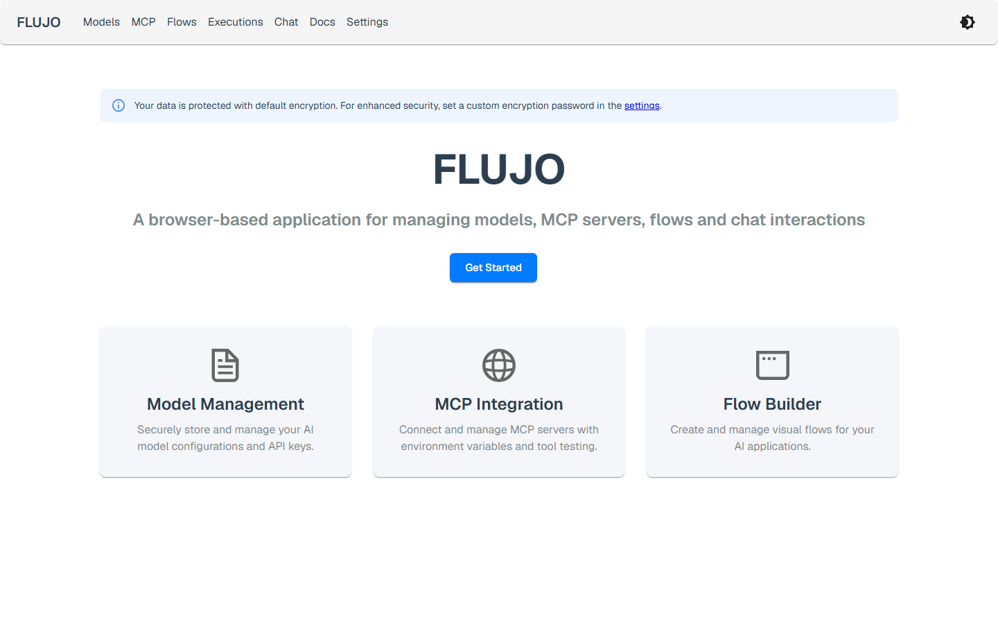 FLUJO home dashboard