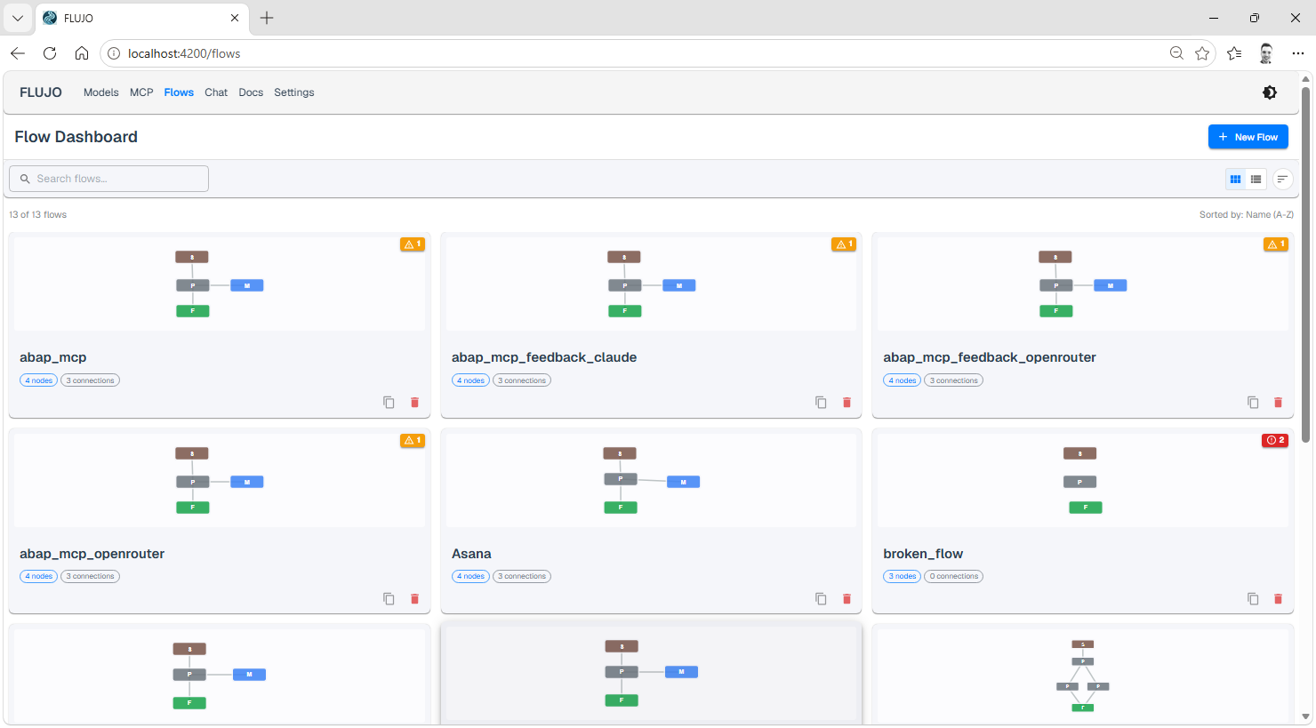 FLUJO flow dashboard